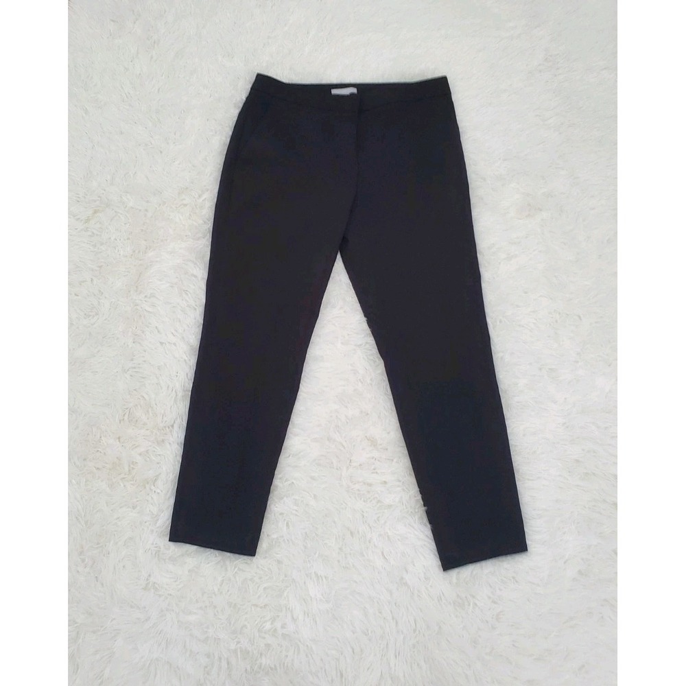 H&M Black Slim Ankle Capri Pants Womens Size 6 EUR 36 Regular Waist - Picture 2 of 8